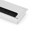 Silver Wire Hole Cover Aluminum Alloy Rectangle Cable Grommet Durable Cable Grommet  Computer Desk