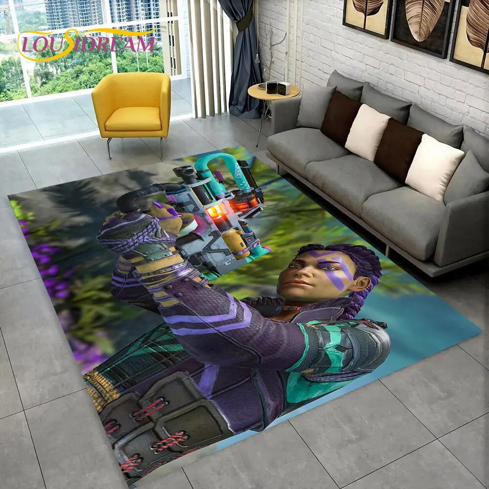 Apex Legends Game Gamer Мультфильм Коврик, Коврик для гостиной Спальня Диван Коврик Украшение, детские игры Нескользящий напольный коврик