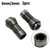 2pcs Die Grinder Router 3/6mm Adapter Chuck Collet Holds Arbors Shanks Tools