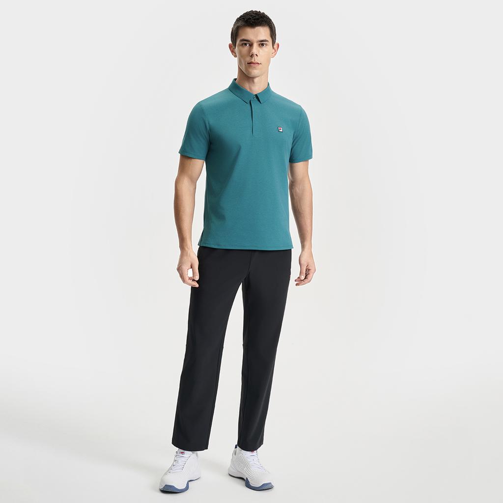 Fila Теннисная мода Универсальные Простые Мягкие Удобные Дизайн с логотипом Эластичная посадка Теннисные Крутые Трикотажные Спортивные брюки Мужские брюки Насыщенный черный A11M523601F-BK