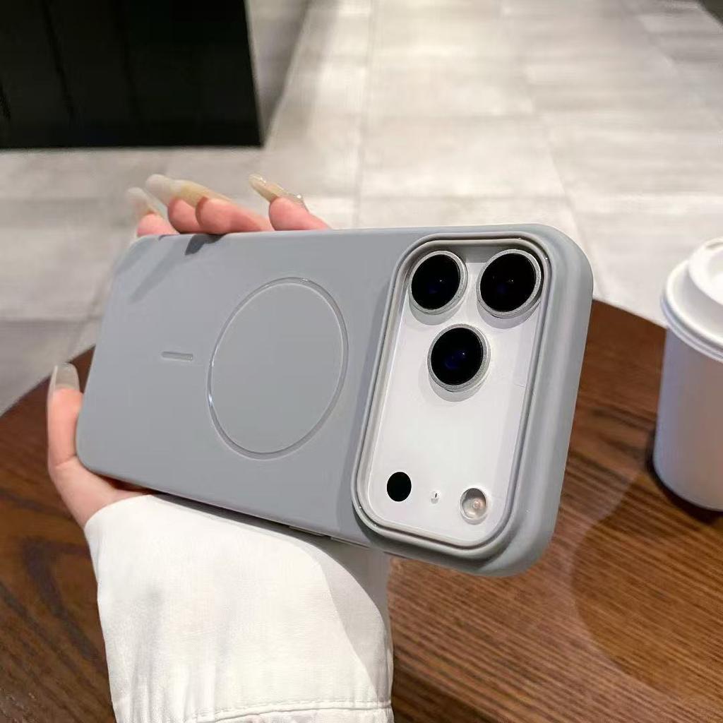 Подходит для iPhone17 ProMax Тонкое кольцо Магнитная адсорбция Чехол для телефона Матовый Apple 16 Силиконовый Противоударный 15 Защитный чехол