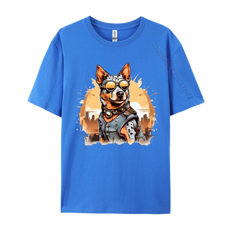 Australian Cattle Dogs T Shirt for Men Funny Pet Lover Cool Print Tshirt Graphic T Shirts Men Cotton Gift