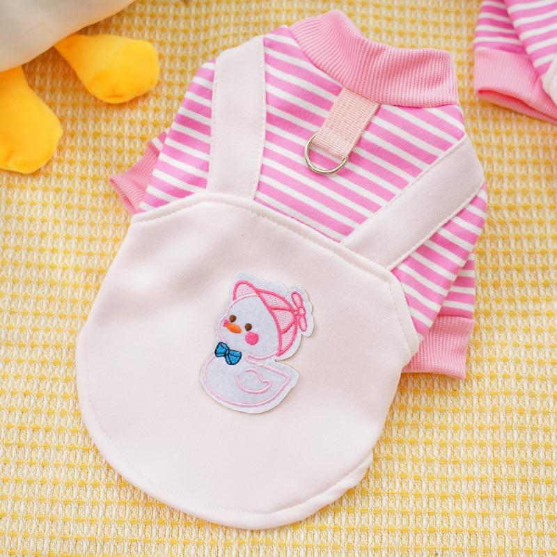 Одежда для домашних собак, Кошачьи осенне-зимние флисовые худи для собак, Кошачьи полосатые утки, Собаки среднего размера, которых можно водить на поводке