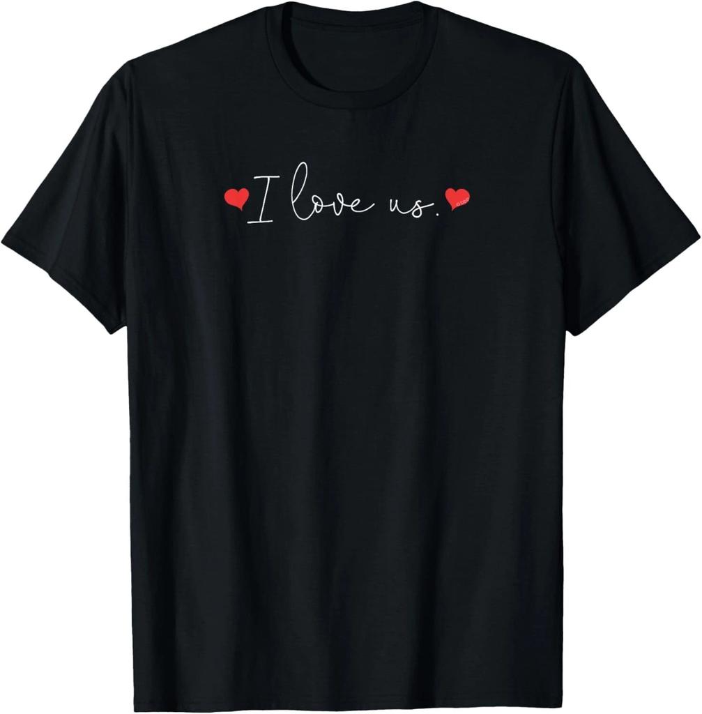 Sweet Couples_ I Love Us with Hearts - Valentine_s Day T- Shirt