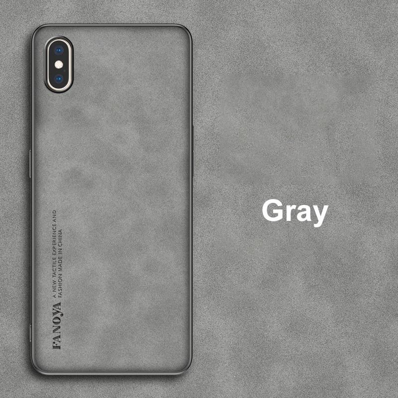 Для iPhone X XS Max Чехол Роскошный Чехол для телефона из искусственной кожи Для iPhone XR iPhoneX S Задняя крышка Матовый силикон Полная защита Coque