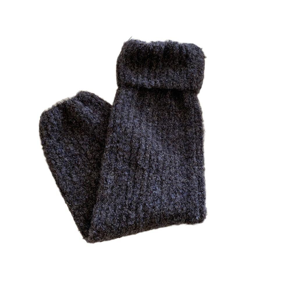 Y2K Kinted Leg Warmer Thick Warm Plush Leg Socks Harajuku Knit Long Stockings Accessories