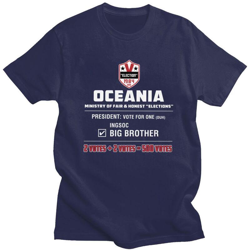 George Orwell 1984 Election Dystopian Big Brother TShirt 100 Cotton Tee Tops Summer Round Neck Tshirts Casual Short Sleeve