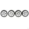 On Rims & Rubber Tires 40mm Hubs For RC Car, Pack of 4