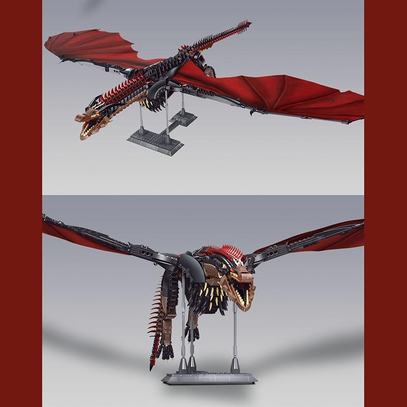 Игрушки Модель Сборочные комплекты Viserion Dragon Модульные строительные блоки Кирпич