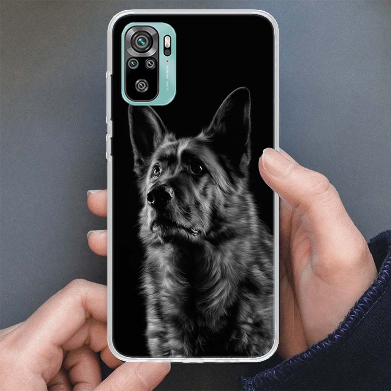 Чехол для телефона с изображением немецкой овчарки для Xiaomi Redmi Note 14 13 12S 12 10 10S 11 11S 11E Pro Plus 11T 14Pro Мягкий силиконовый чехол Note