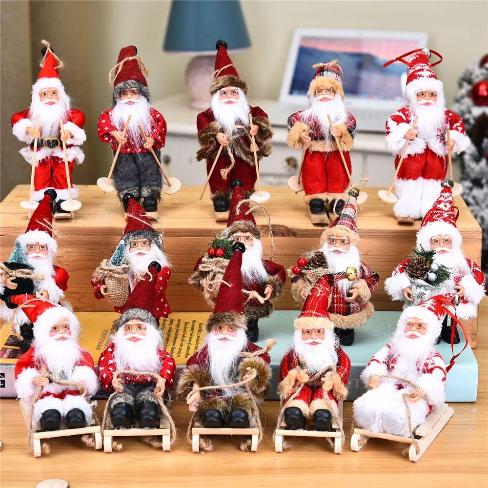 Sitting Festival Party Kids Toys Desktop Santa Claus Doll Christmas Tree Accessories Xmas Ornament