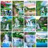 5d Diamond Painting Full Drill Square Landscape Waterfall Diamond Embroidery Sale Flower Mosaic Home Decor