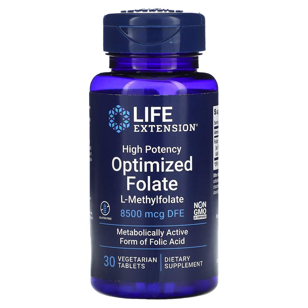 Optimized High Potency Folic Acid, 8,500Mcg Dfe, 30 Veggie Capsules