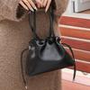 Leather Women's Bag Handbag New Drawstring Small Bag Pleated Cloud Bag Shoulder Messenger Bag
