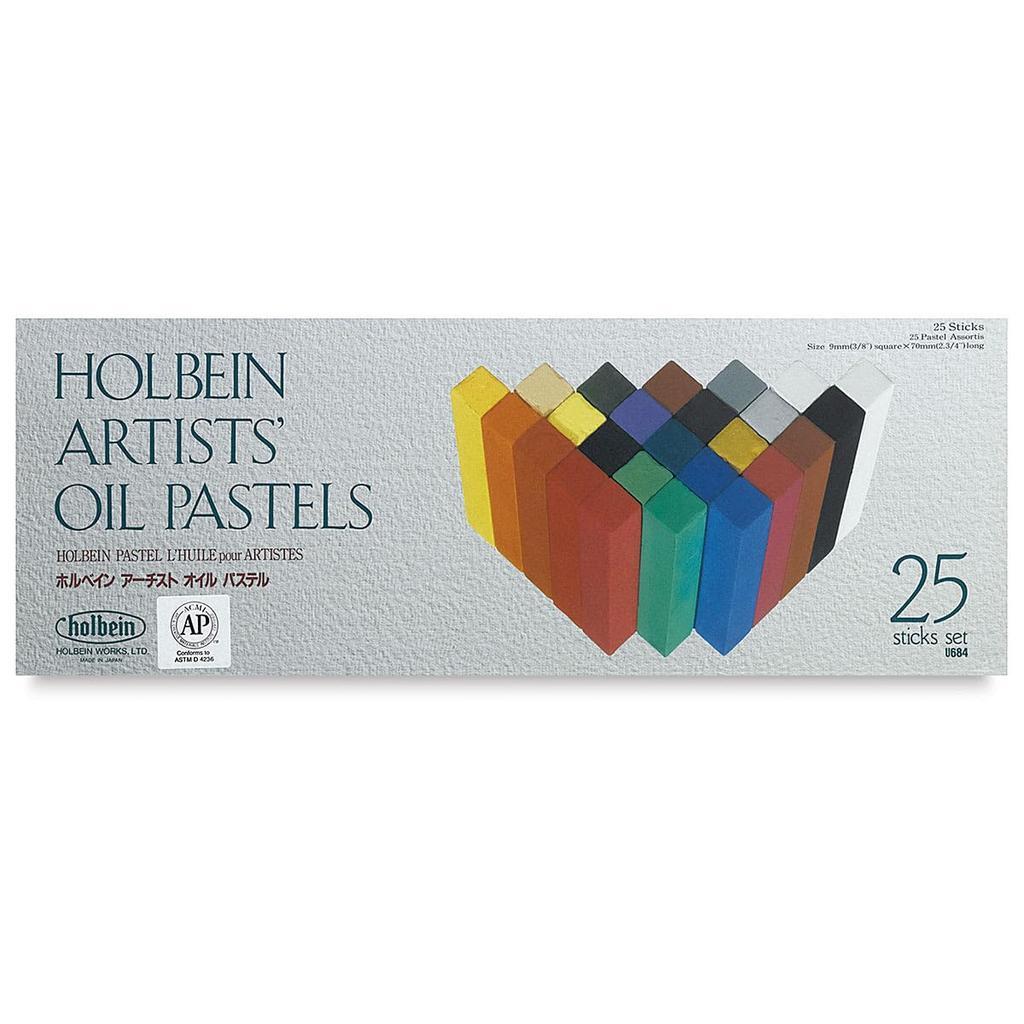 Масляные пастели Holbein U684, Набор из 25 цветов (07684)