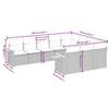 VidaXL Salon de Jardin avec Coussins 10 pcs, Canapés de Terrasse, Ensemble de Meubles de Patio, Mobilier d'Extérieur, Noir 3227175