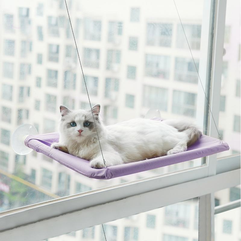 Pet Cat Hammock Hanging Cat Bed Bearing 20Kg Comfortable Cat Sunny Window Seat Kitten Climbing Frame Pet Accessories