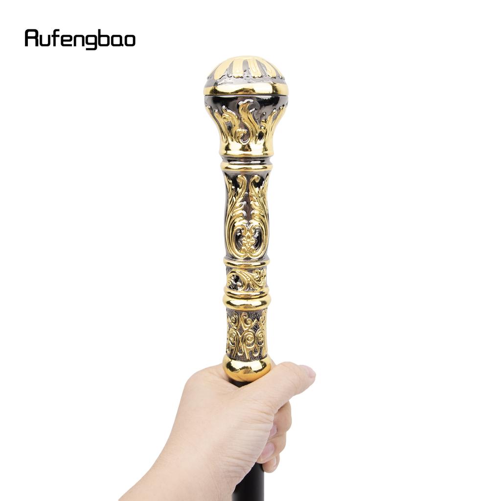Золотисто-черная роскошная круглая ручка, модная трость для вечеринки, декоративная трость для ходьбы, элегантная трость с ручкой-посохом 93 см