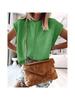 Women's Cap Sleeve Knit Pullover Crew Neck Lightweight Short Sleeve Summer Sweater