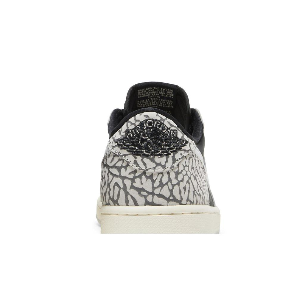 Air Jordan 1 Retro Low OG 'Black Cement' (Unisex) Black / Muslin / Tech Grey / White / Sail Vintage Basketball Shoes CZ0790 001