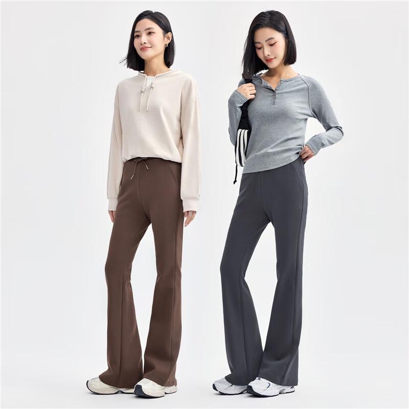 GIORDANO Женские узкие расклешенные брюки с мягким ощущением