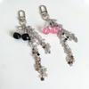 Y2K Vintage Cherry Star Tassel Chain Keyring Girly Cute Mobile Phone Lanyard Camera Pendant Key Accessories Gifts