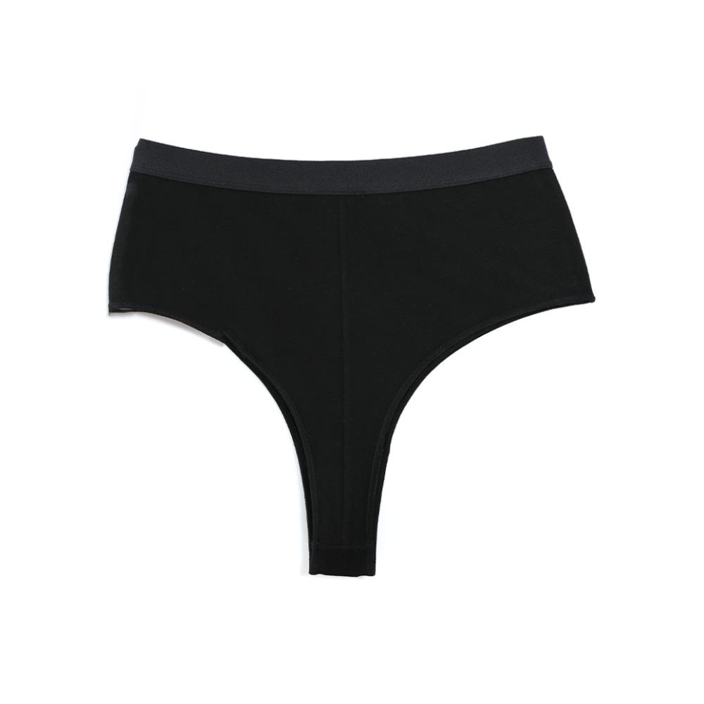Женские хлопковые трусики большого размера с высокой талией, компрессионные стринги с высокой пружиной, закрытый задний шов, удобные спортивные трусы