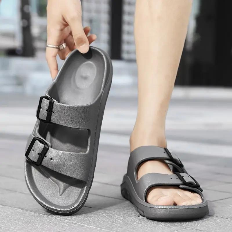 Сабо Сандалии Мужские Пляжные Домашние Мягкие Обувь для Ходьбы Дома Низкая Цена ПВХ Взрослые Тренд 2025 Элегантные Повседневные Тапочки для Мужчин