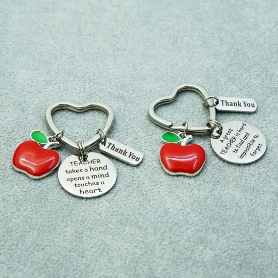 Креативный кулон в виде благодарственного письма с яблоками, брелок для ключей, держатель, подарок учителю