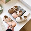 Baby Girls Mary Janes for Party Wedding Soft Toddlers Kids Leather Shoes with Lace Princess Sweet Children Flats 2025 Spring New