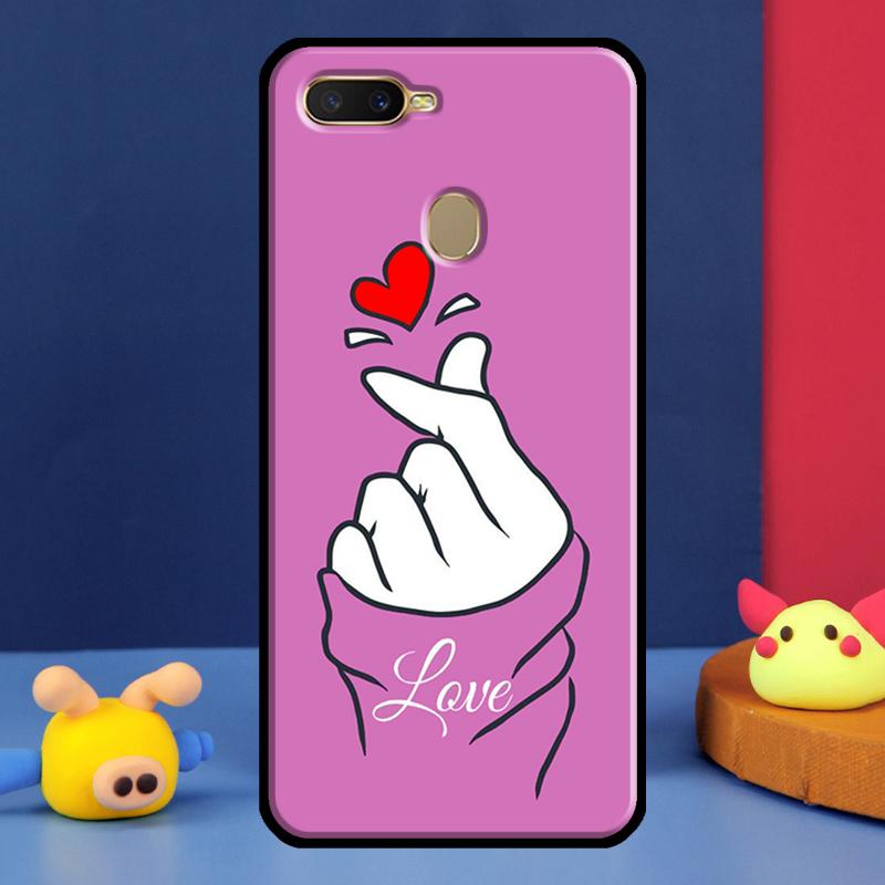 Чехол Kpop Пальцевое Сердце Для Oppo A96 A76 A16 A74 A94 A54 S A57 A77 A58 A78 A98 A5 A9 A91 A15 A17 A52 A72
