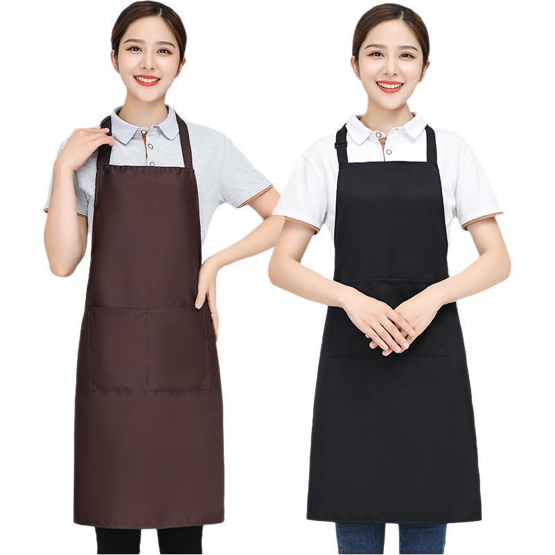 Водонепроницаемый фартук с логотипом на заказ для женщин - Модная кухонная и ресторанная униформа