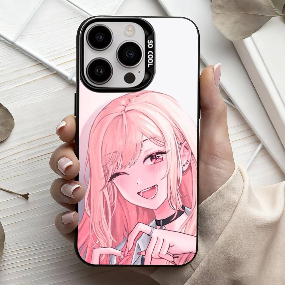 Чехол для телефона My Dress Up D-Darling M-Marin K-Kitagawa для iPhone 17, 16, 15, 14, 13, 12, 11 Plus, Pro Max Черный Конфетный Посеребренный Чехол
