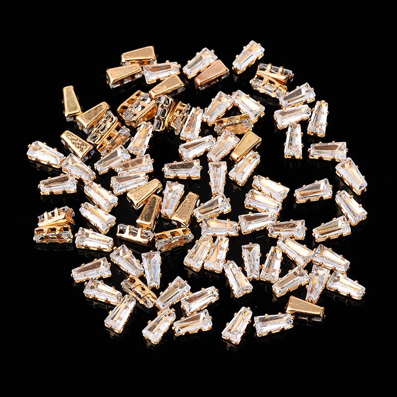 Стразы из циркония с плоской основой в форме капли кубического циркония Когти Пришиваем прозрачный циркон для колец Серьги Аксессуары для одежды своими руками