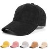 Бейсболка Вельветовая Шляпа Регулируемый Изогнутый Козырек Винтажная Однотонная Простая Мужская Женская Повседневная Кепка GZW