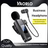VAORLO Bluetooth 5.5 Business Earphones HD Nosie Cancel Microphone Support Karaoke Sing Life Headset With Clip 50 Hours Hands-Free Calling