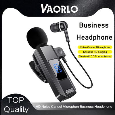 VAORLO Bluetooth 5.5 Business Наушники HD Nosie Cancel Микрофон Поддержка Караоке Sing Life Гарнитура с клипсой 50 часов Hands-Free Звонки