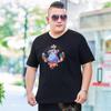 Новая мужская футболка с короткими рукавами Extra Fat очень большого размера Plus Fat Extra большого размера Футболка из высококачественного хлопка с трехмерным принтом Super Fat