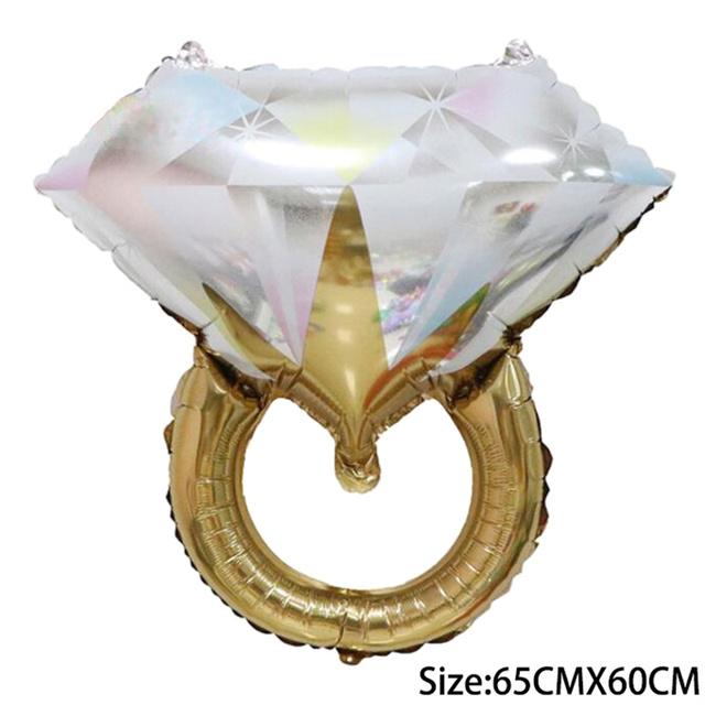 Diamond Ring Balloon Helium Foil Balloons Valentine 'S Day Party Wedding Decorations Birthday