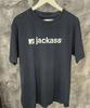 Мужская футболка Y2K Jackass с принтом буквенного узора, черная, размеры S-4xl, размер европейский и американский, трендовая футболка из чистого хлопка
