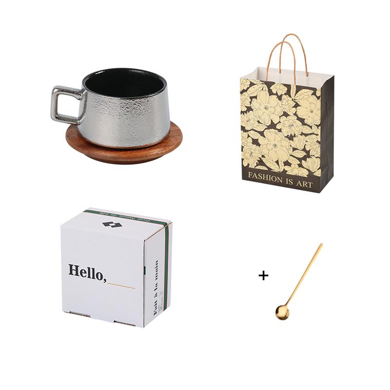 European vintage ceramic coffee cup gift box with high-grade exquisite cup and saucer set household Japanese mugs small cups
