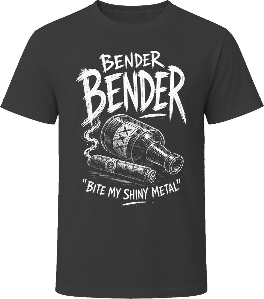 Bender Bite my shiny metal Funny TV Character T Shirt