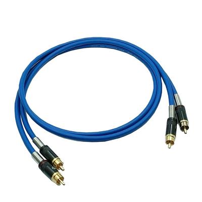 Аудиокабель MOGAMI 2549 RCA с разъемами REAN NYS366BG (Набор 2) (НЕЙТРИК) (Синий, 75 см)
