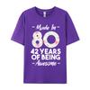 Made In 1980 42 Years Of Being Awesome 42nd Birthday Fitness Tight T Shirt Family Camisa Cotton Fabric T Shirts Unisex Top Tshirts