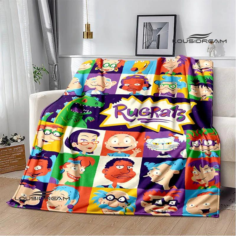 3D Cartoon R-rugrats Blankets Picnic blanket blankets for beds Flange Warm blanket Home travel blanket bed linings birthday gift