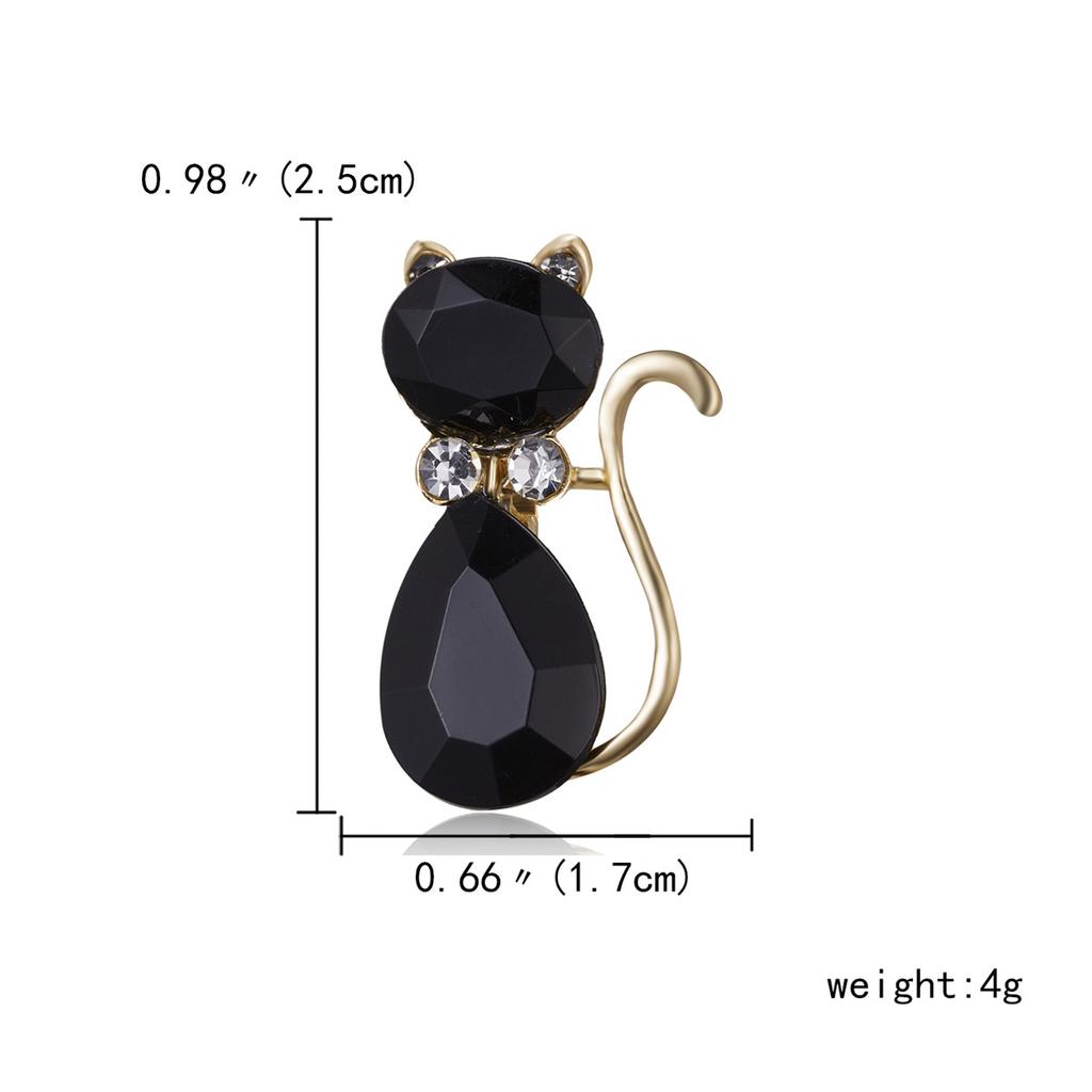 Rinhoo Riding Broom Flying Cat Brooch For Women Cartoon Cute Witch Kitten Collar Lapel Pins Funny Animal Backpack Badge Jewelry