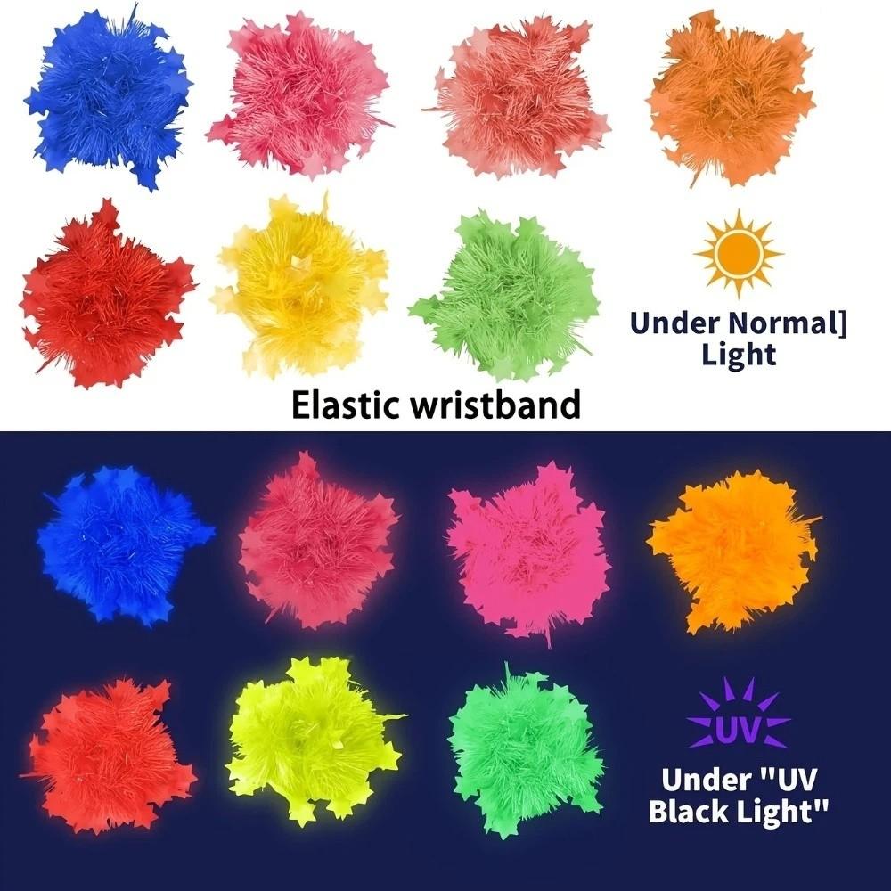 5pcs Shimmering Party Decorations Props Glowing Lightweight Plastic Wristbands Birthdays