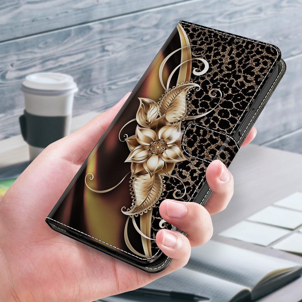 For Honor 90 Pro Case PU Leather Card Slots Phone Back Cover Pattern Printing Design