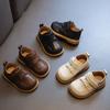 2025 Spring New British Style Baby Leather Shoes Soft-soled Toddler Shoes Spring and Autumn Children's Beanie Shoes Single Shoes Autumn Style