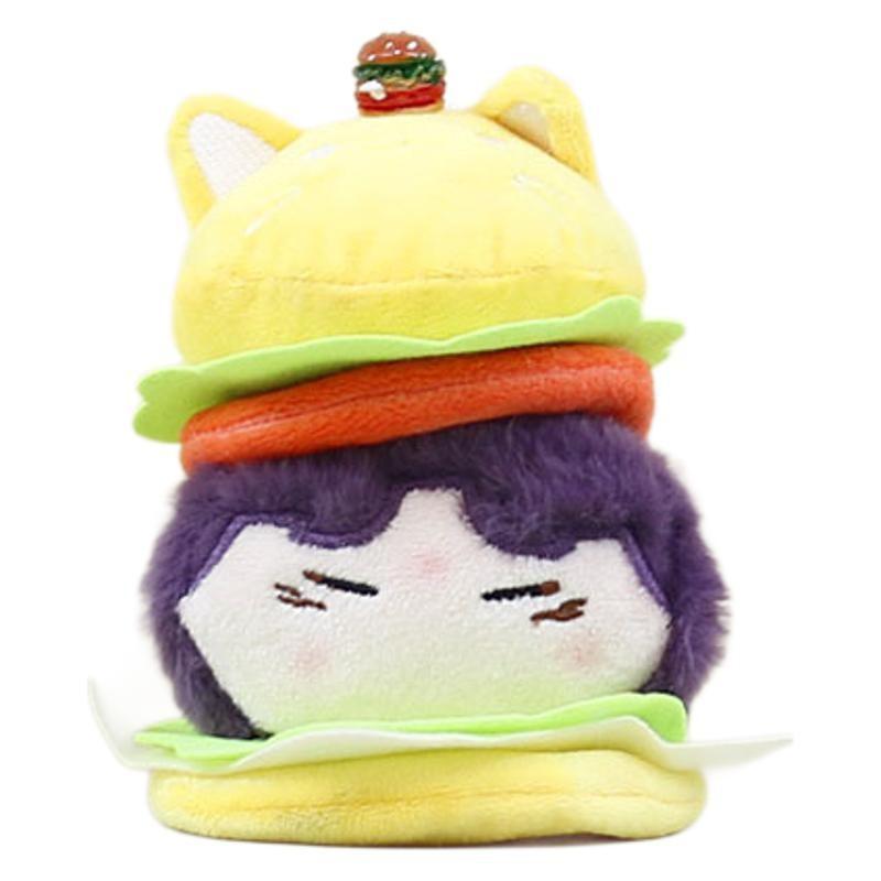 Keychain Plush Hamburger Bag Hanging Ornament Food Stuffed Toys Accessories Gift